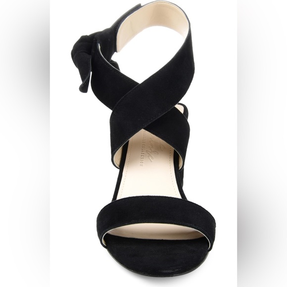 NWOT Signature by Journee Collection Hether Black Suedes Sandal Size 9 - Picture 4 of 11